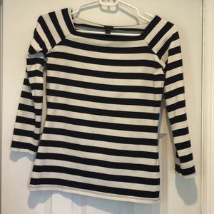 J. Crew Boatneck Striped Top